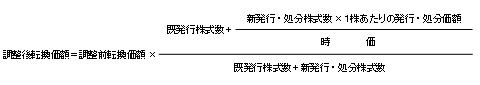 転換価額の調整